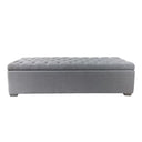 Lambton Linen Ottoman Blanket Box - Grey at Online8 Furniture Auckland NZ