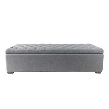 Lambton Linen Ottoman Blanket Box - Grey at Online8 Furniture Auckland NZ
