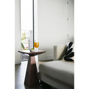 STUDIO Lyn Tall side table in copper brown, angled view