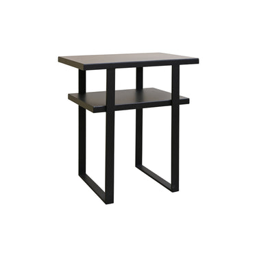 STUDIO Zen two-shelf metal side table in black, 600 x 400 x 680mm