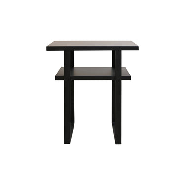 STUDIO Zen side table in black, styled in a living room