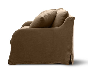 Provincial Slipcover 3-Seater Sofa: French Linen - Mocha at Online8 Furniture Auckland NZ