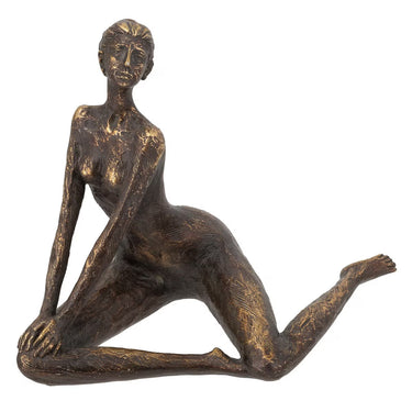 Yoga Lady Figurine - Gold/Brown at Online8 Furniture Auckland NZ