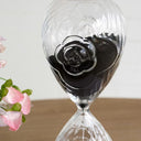 Rose Embossed Hour Glass With Black Sand - Large at Online8 Furniture Auckland NZ