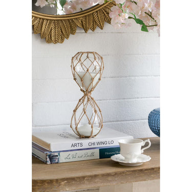 Woven Hour Glass With White Sand - Large at Online8 Furniture Auckland NZ