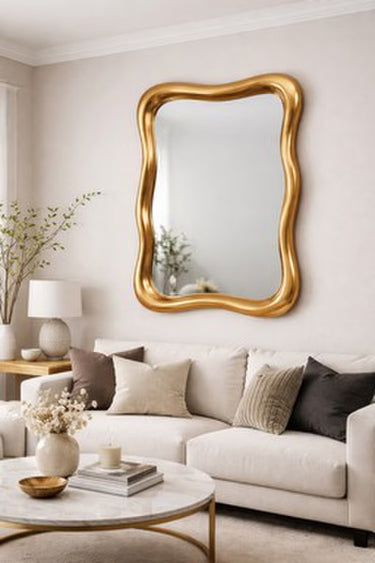 Vintage Gold Abstract Mirror at Online8 Furniture Auckland NZ