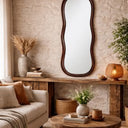 Walnut Abstract Mirror at Online8 Furniture Auckland NZ