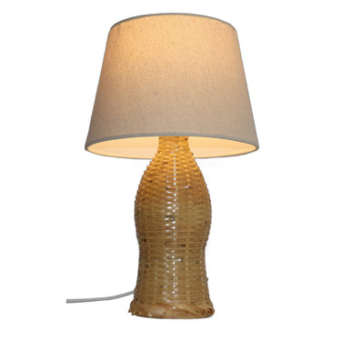 Bamboo & Linen Table Lamp 5 - Natural at Online8 Furniture Auckland NZ