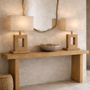 Bamboo & Linen Table Lamp - Natural at Online8 Furniture Auckland NZ