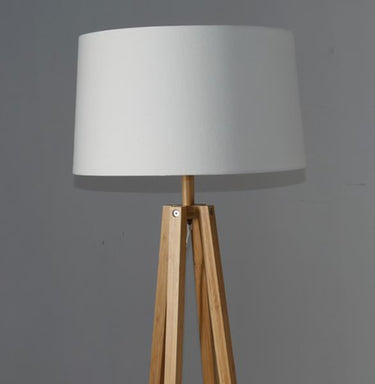 Bamboo & Linen Floor Lamp 1 - Natural at Online8 Furniture Auckland NZ