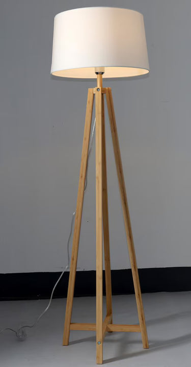 Bamboo & Linen Floor Lamp 1 - Natural at Online8 Furniture Auckland NZ