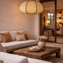 Bamboo & Linen Pendent - Natural at Online8 Furniture Auckland NZ