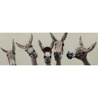 Bad Hair Day - 5 Donkey Canvas at Online8 Furniture Auckland NZ