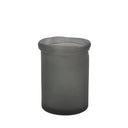 Rosa Wide 20cm Frosted Grey glass vase