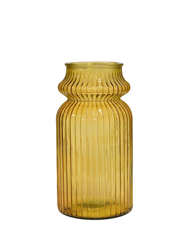 Quita Waisted Fluted Bottle 28cm Ochre