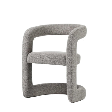 Crescent Dining Chair in Mocha Stone - front view
