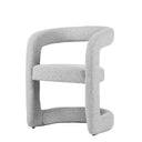 Crescent Dining Chair in Pebble Grey - front view