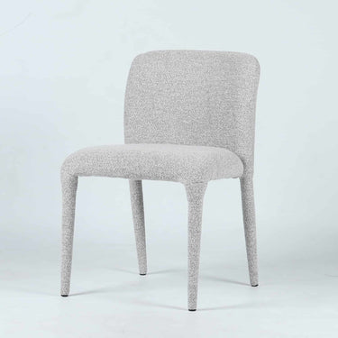Tailored Dining Chair in Pebble Grey upholstered fabric