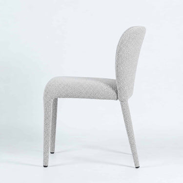 Tailored Dining Chair Pebble Grey side view