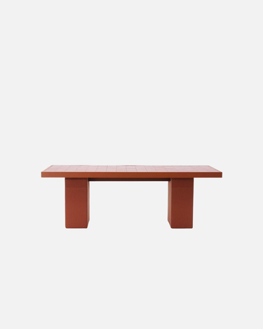 Cotto Outdoor Dining Table in Burnt Sienna