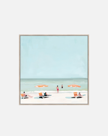 Nothing Urgent Print framed canvas landscape wall art 80x80cm