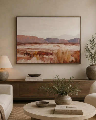 Red Valley Print Framed Canvas Wall Art at Online8 Furniture Auckland NZ
