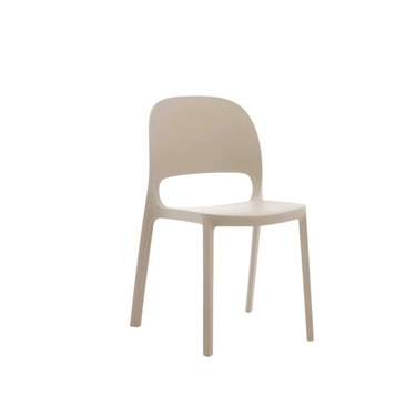 Cali Stackable Chair with rounded arch back and open back detail