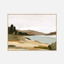 Rem Print canvas artwork in a natural frame