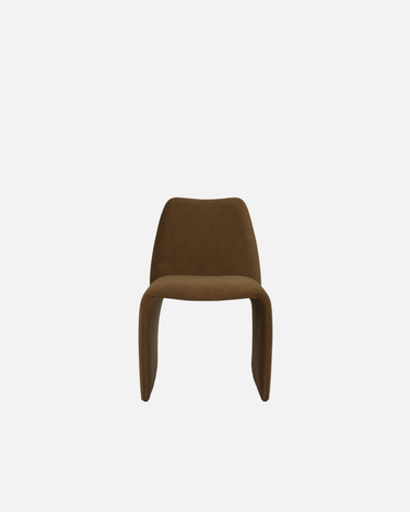 Easy Chair in Latte, fully upholstered dining chair