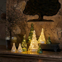 SIRIUS Lucy LED Glass Trees S/2 - Green