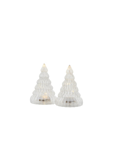 SIRIUS Lucy LED Glass Trees S/2 - Clear