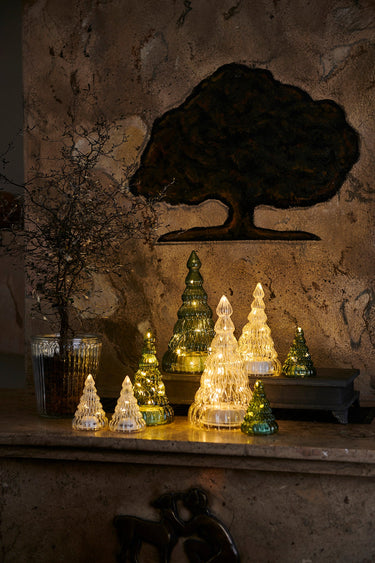 SIRIUS Lucy LED Glass Trees S/2 - Clear