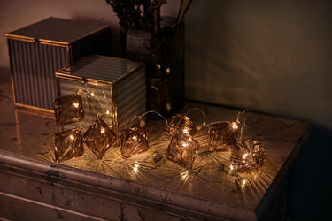 SIRIUS Nellie LED Glass Garland - Dark Oak