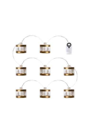 SIRIUS Elly LED Glass Drum Garland - Gold