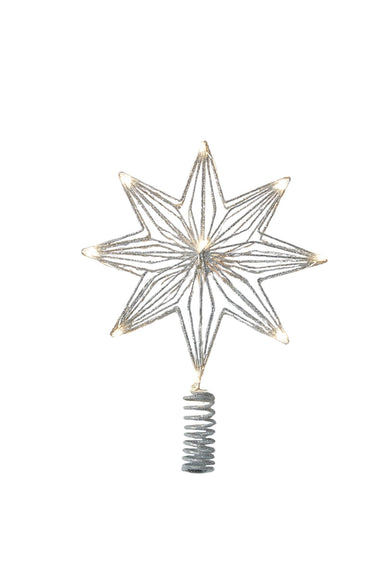 SIRIUS Chloe LED Christmas Tree Topper - Silver