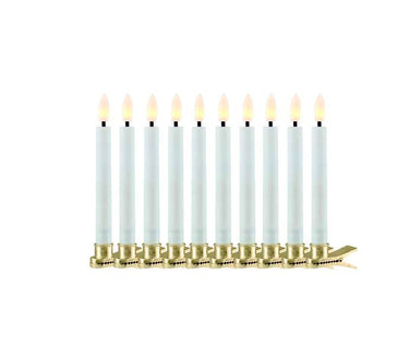 SIRIUS Sille Wax Christmas Tree Candles S/10 - White/Gold