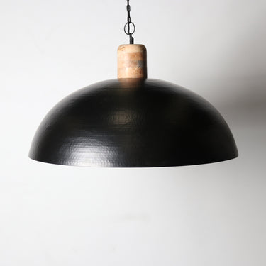 Round Dome Pendant 82cm Black Outside Gold Inside