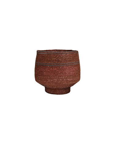 KINTU COLLECTION Sola Basket - Rust w/Stripes
