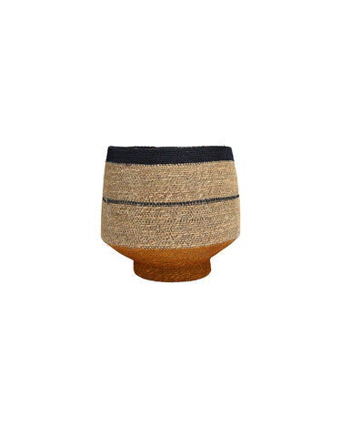 KINTU COLLECTION Sivelle Basket - Natural w/Stripe