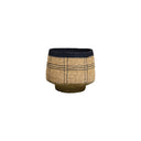 KINTU COLLECTION Aria Basket - Natural w/Crossed Lines