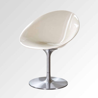 Jetson Swivel Chair in Pearl with aluminium base