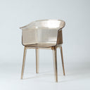 Mars Dining Chair in Transparent Amber polycarbonate