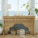 Abigail Carved Console Table - Natural at Online8 Furniture Auckland NZ