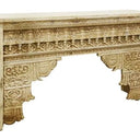 Abigail Carved Console Table - Natural at Online8 Furniture Auckland NZ