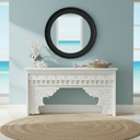 Abigail Carved Console Table - White 1500mm at Online8 Furniture Auckland NZ