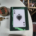 Ace of Spades Green Resin Card Box at Online8 Furniture Auckland NZ