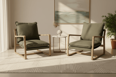 Acer Lounge Chair - Army Green at Online8 Furniture Auckland NZ