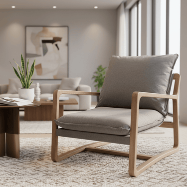 Acer Lounge Chair - Dark Grey at Online8 Furniture Auckland NZ
