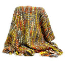 Acrylic Throw - Orange/Grey at Online8 Furniture Auckland NZ
