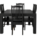 Ada Black Dining Suite - 4 Seater at Online8 Furniture Auckland NZ